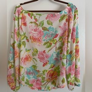 Red Sax Fifth Avenue. Size Large. Off the Shoulder.